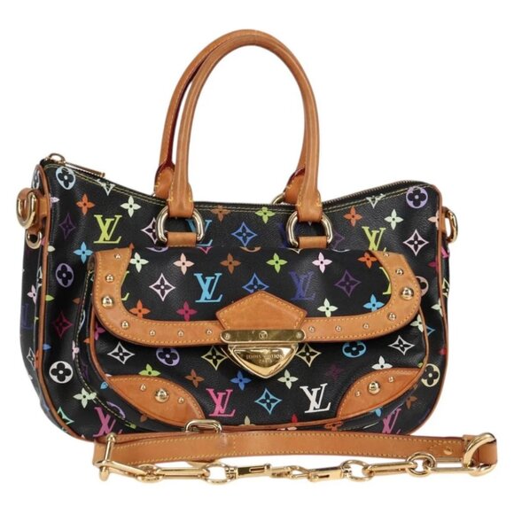 LOUIS VUITTON Monogram Multicolor Rita Tote Bag Black - Picture 1 of 15